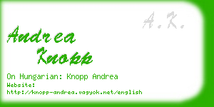 andrea knopp business card